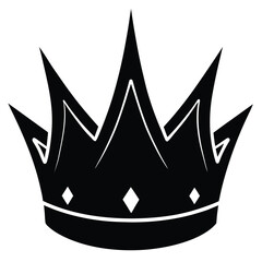 medieval crown   rugged old world look vector icon