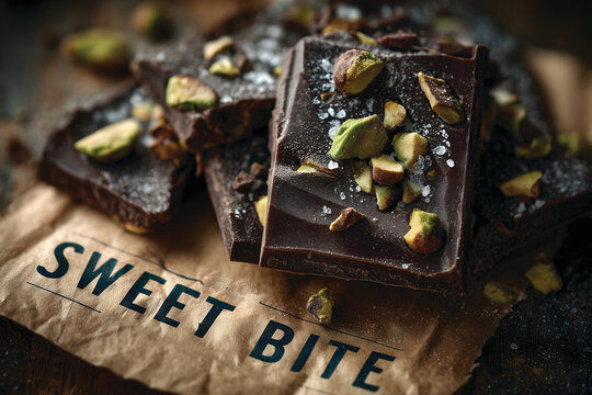 Dark Chocolate Bark with Pistachios and Sea Salt - Powered by Adobe