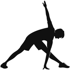 Fototapeta premium Person stretching arms backward