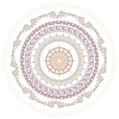 round ornamental round frame