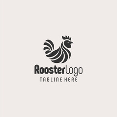 Luxury Rooster Outline Logo Design