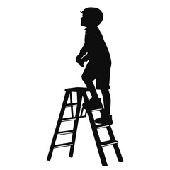 Child standing on stool