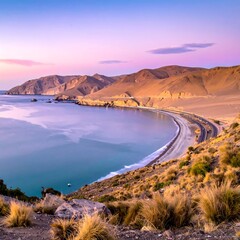 Coastal landscape at dawn