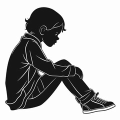 Child sitting cross-legged on floor