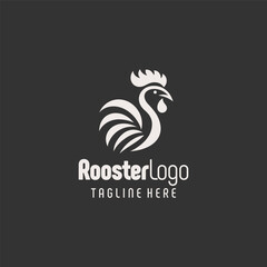 Refined Minimalist Rooster Logo Art
