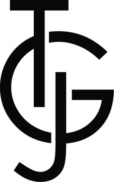 Vector TGJ minimalist logo