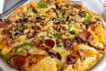 pizza on a plate