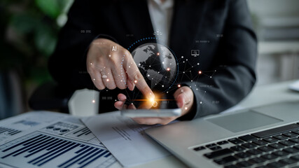 Global AI network showing connection between AI, global, and network elements across the digital world and data infrastructure Latch