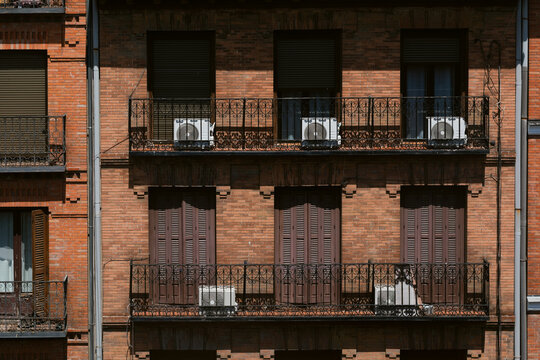Urban Architecture  with Air Conditioning Units