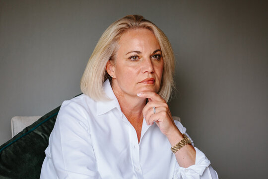 Thoughtful portrait of female professional.