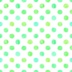Seamless watercolor dots pattern