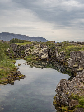 Flosagja canyon and river in Iceland