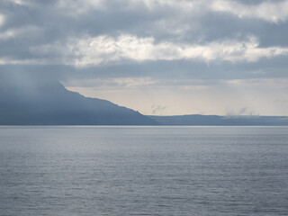 mountains and sea in Iceland