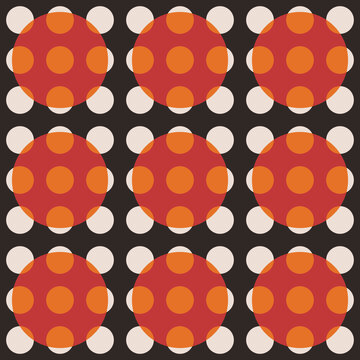 Seamless pattern with abstract circles