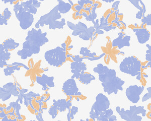 Abstract seamless pattern. abstract floral and geometric print pattern for textile design and fabrics.