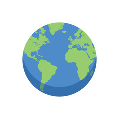 Earth globe icon vector illustration. Planet Earth icon. Globe, earth flat style vector illustration