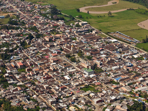 Aerial photo of the municipality of Urrao in Antioquia.