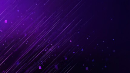 Abstract purple background with diagonal lines and particles