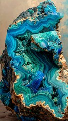 A vibrant, detailed close-up of a  mineral specimen