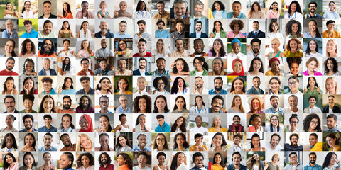 A collection of diverse individuals showcases a range of happy expressions and lifestyles. The...