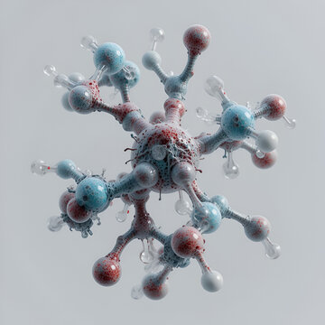 Ciclesonide glucocorticoid drug molecule. 3D rendering.