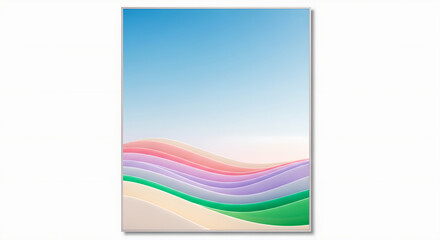 Obraz premium Abstract Pastel Waves: Modern Design Element for Branding