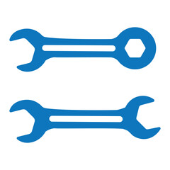 Vector art of two crossed tools, a wrench and a screwdriver, symbolizing repair and maintenance