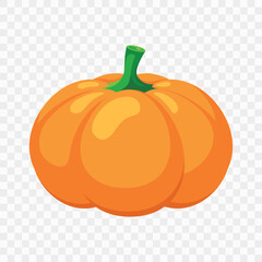 Vegetable cartoon pumpkin. Autumn pumpkin symbol for Halloween or Thanksgiving