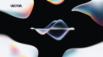 Stunning Abstract Vector Design Featuring Fluid Shapes and Captivating Color Gradients