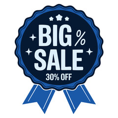 Big sale abstract label on white background vector illustration ideal for promotion posters discount advertising shopping campaigns and marketing themes