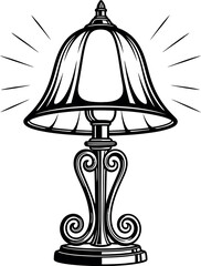 Obraz premium Elegant antique lamp glowing with warm light, illuminating ideas and knowledge.