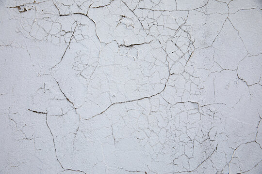 Weathered white painted panel texture with visible cracks and aging