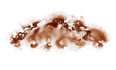 Watercolor illustration of a pile of soil, compost, and organic matter. Illustration includes humus, loam, dirt, compost, and granular elements for agriculture and environment.