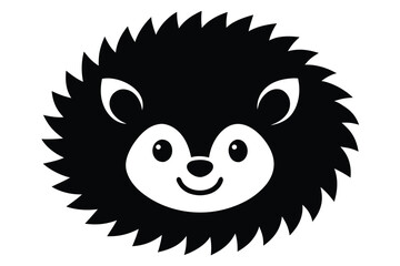 cute cartoon vector icon of a smiling hedgehog  ki