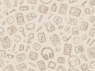 Collection of study and office supplies.