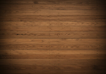 Dark Wooden Plank Wall Background With Warm Brown Boards And Subtle Vignette Lighting