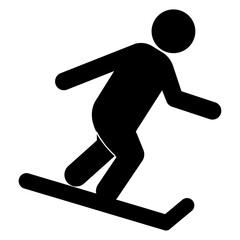 スノーボードを楽しむ人物のシルエット