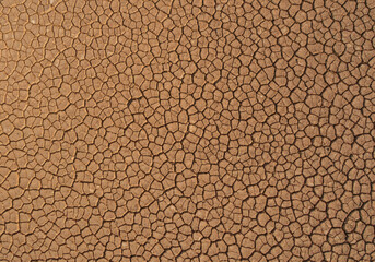 Dry Cracked Earth Texture Background Showing Drought Pattern And Parched Soil Surface