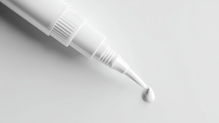 White cosmetic tube droplet