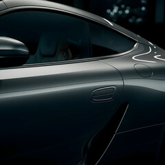 Stylish Supercar Door Detail Advertisement Modern Exotic Vehicle Closeup