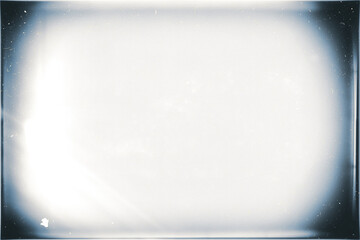 Vintage slide film of an old camera with white dusts and scratches and strong lens vignetting...