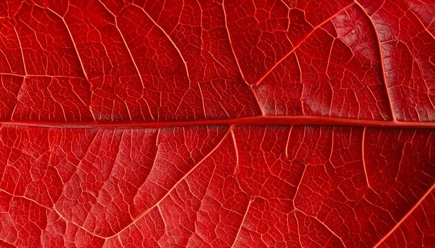 Close-up vibrant red leaf veins (1)