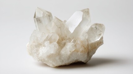 Clear quartz crystal cluster