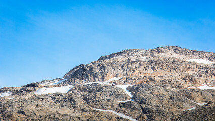Blue Skies, Glaciers, mountains and Icebergs of Prins Christian Sund, South Greenland, August 2025