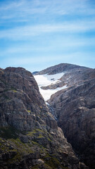 Blue Skies, Glaciers, mountains and Icebergs of Prins Christian Sund, South Greenland, August 2025