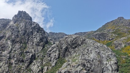 Aerial view over Serra da Estrela in the summer