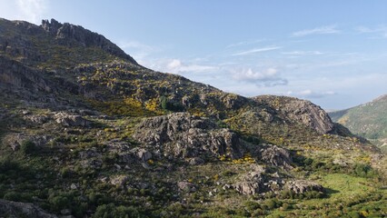 Aerial view over Serra da Estrela in the summer