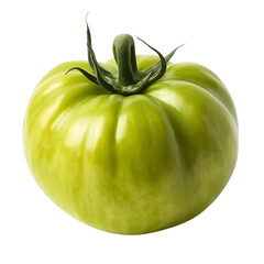 Sleeping green tomato isolated on transparent background PNG created in Generative AI