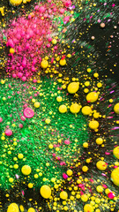 Cosmic abstract background with neon liquid bubbles texture galaxy space vibrant colorful art design