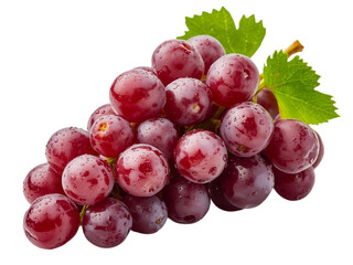 Bunch of grapes isolated on transparent background PNG created in Generative AI